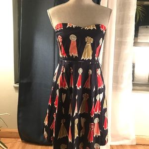 Off to the Races Derby Dress, Strapless & Pockets